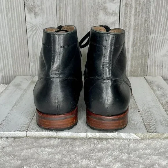 Mens Warfield & Grand Ankle Black Leather Boots Size 10 - Picture 3 of 9